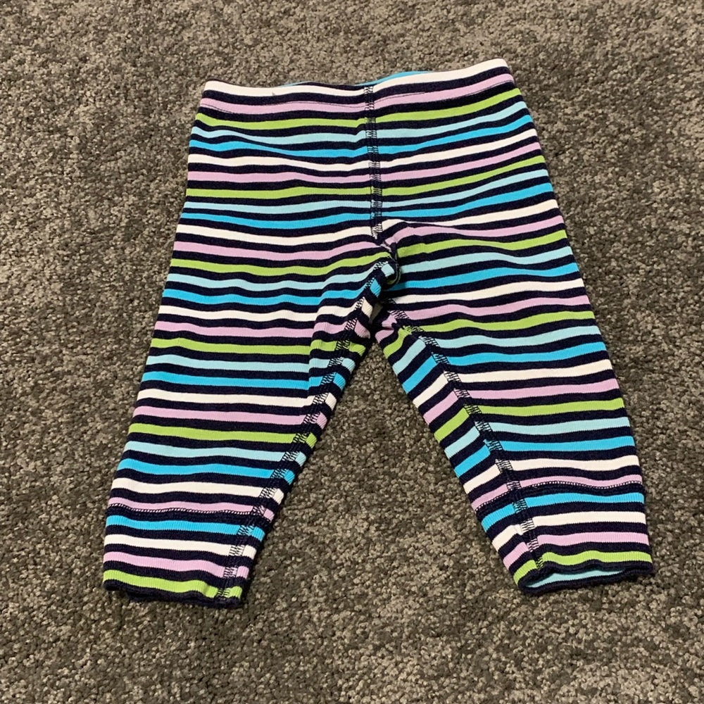 Hanna Andersson striped leggings 70/75 purple